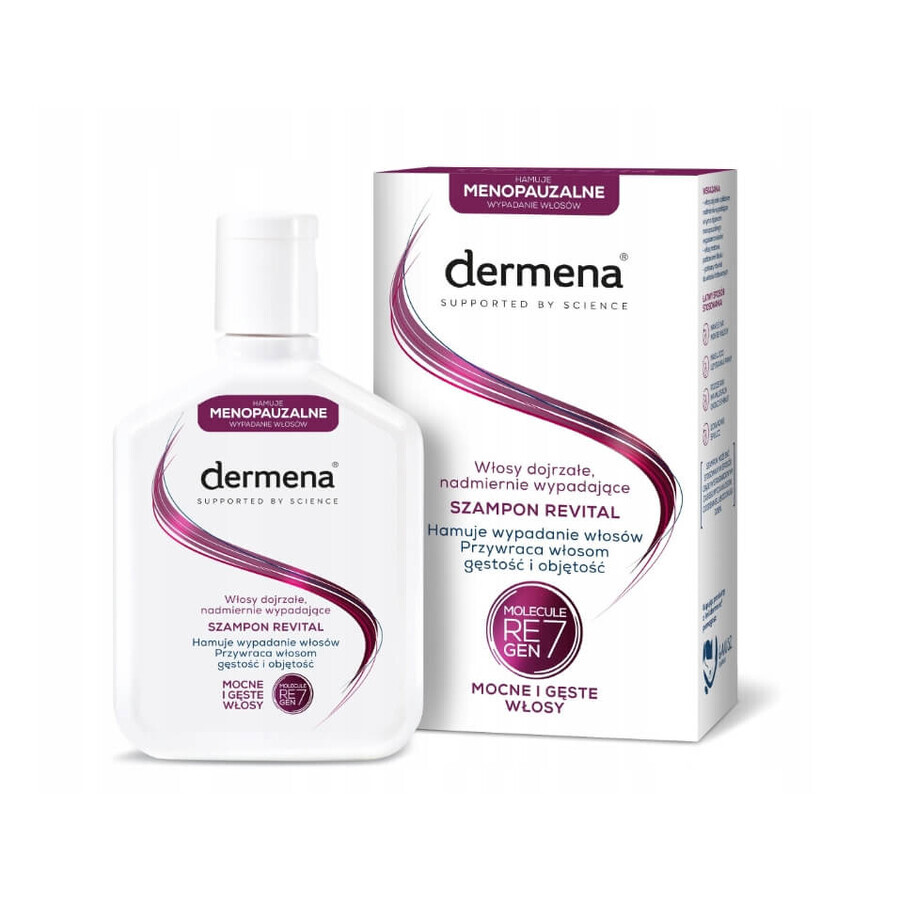 Dermena Supported By Science Shampooing Revital pour les cheveux matures et la perte excessive de cheveux 200 ml