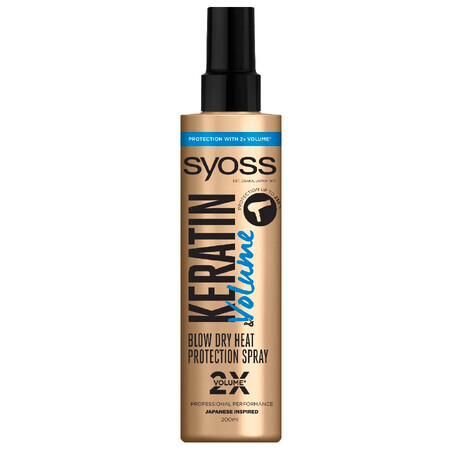 Syoss Keratin & Thermal Protection Spray for Volumised Hair, 200ml