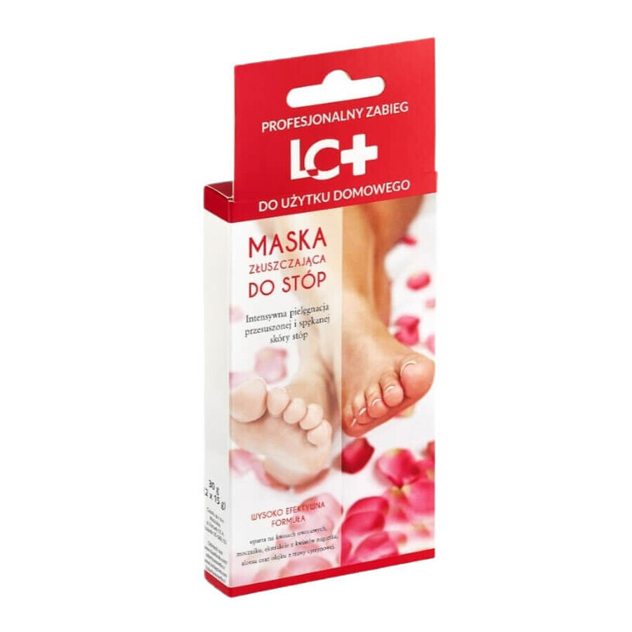 LC+ Masque exfoliant pour les pieds sous forme de chaussettes, 1 paire