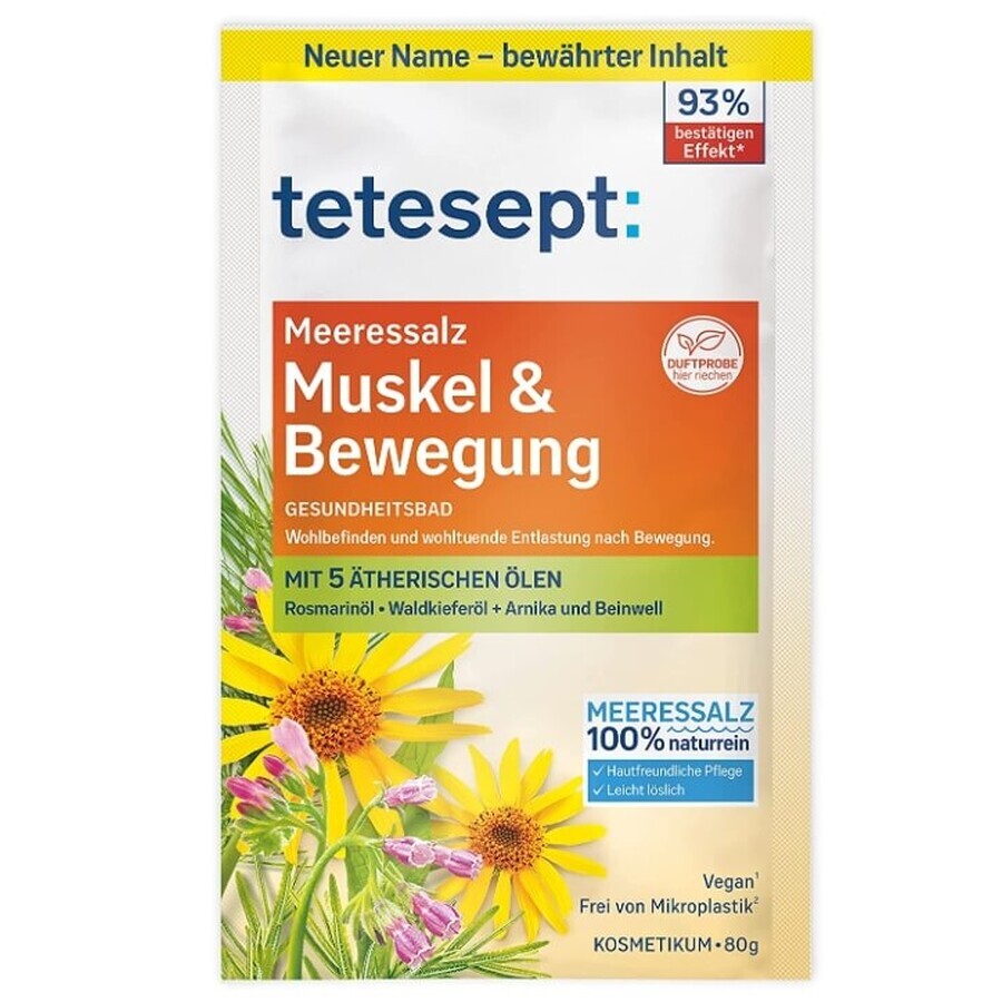 Tetesept, Muskel amp ; Bewegung, Additif pour le bain, 80g