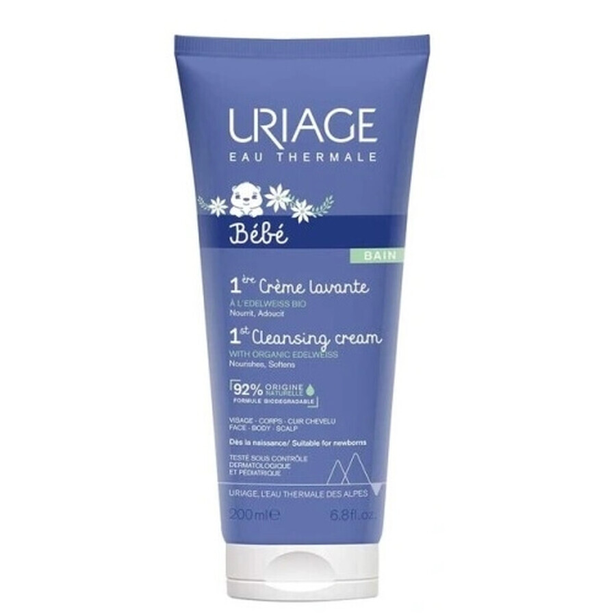 Uriage Bebe 1st Cleansing Cream Pienicy si Baby-Badecreme, 200ml