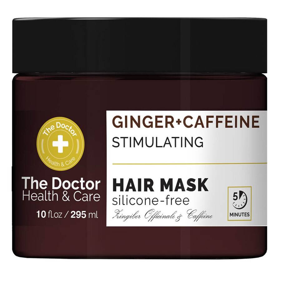 The Doctor Health amp; Zenzero + Caffeina Cura del follicolo dei capelli Maschera per capelli stimolante, 295ml