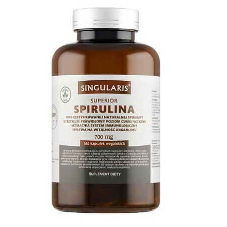 Singularis Spiruline 700mg, 180 gélules