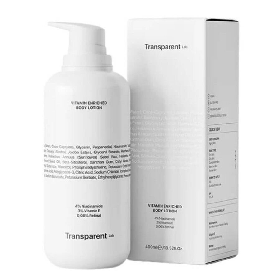 Slow-Aging Vitamin Body Lotion, 400 ml, Transparant Lab