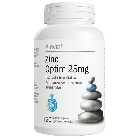 Zinc Optim, 25 mg, 120 gélules végétales, Alevia