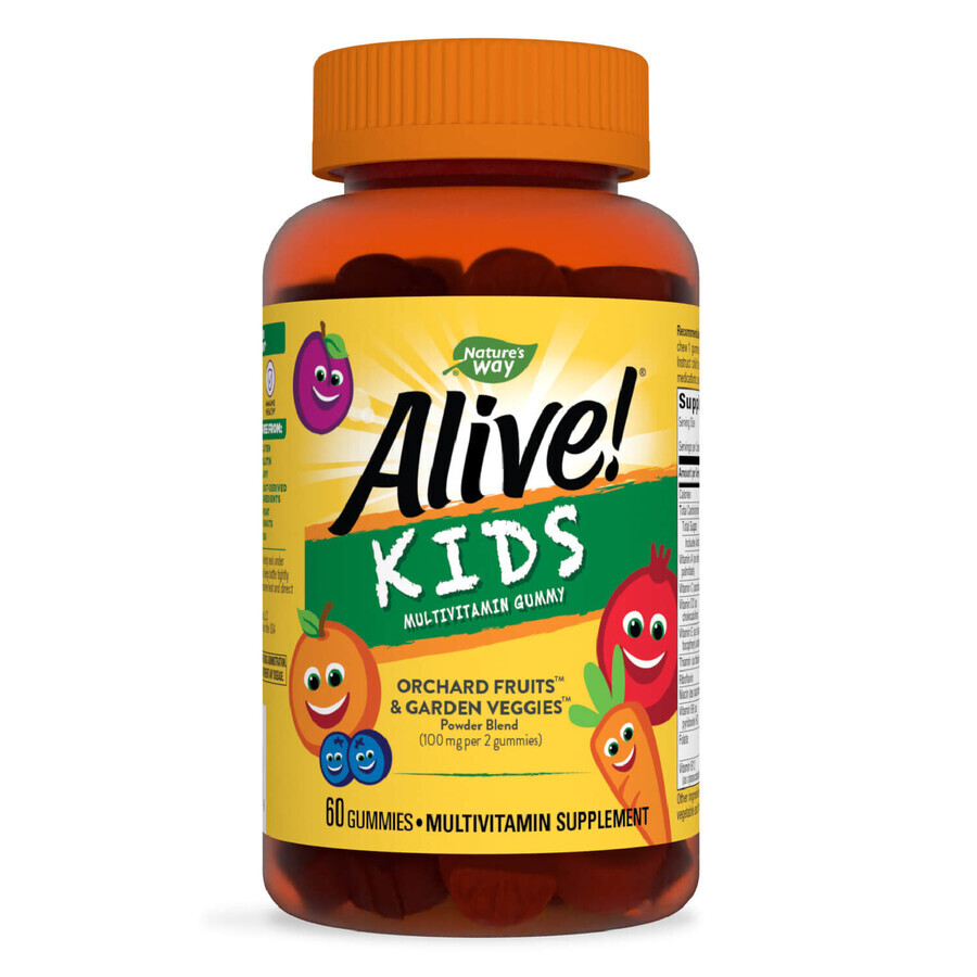 Alive ! Kids Multivitamin Gummy Nature's Way, 60 gélules, Secom