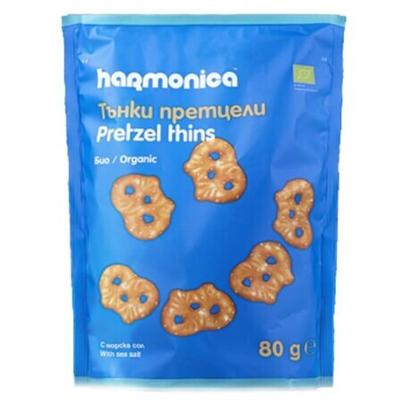 Bretzels bio au sel de mer, 80 g, Harmonica