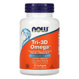 Tri-3D Omega mit Vitamin D-3, 90 Weichkapseln, Now Foods