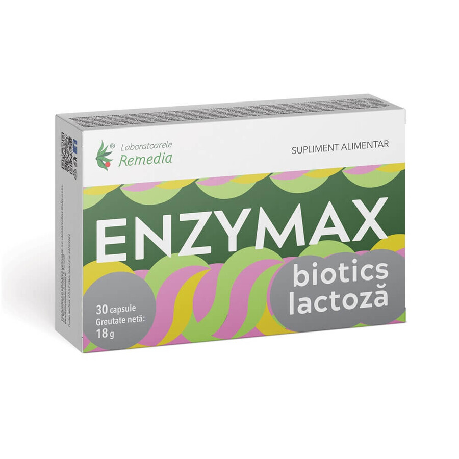 Enzymax Biotics Lactoza, 30 cápsulas, Remedia