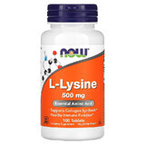 L-Lyzine, 500 mg, 100 comprimés, Now Foods