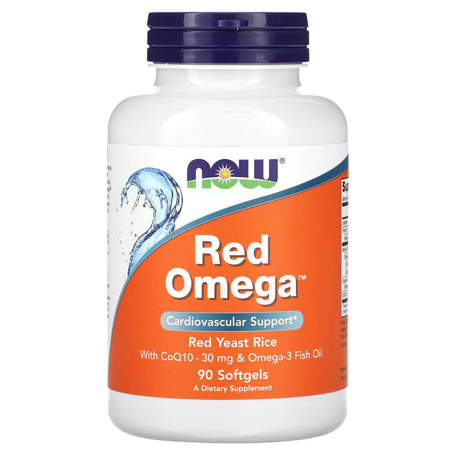 Rotes Omega mit 30 mg Coenzym Q10, 90 Weichkapseln, Now Foods