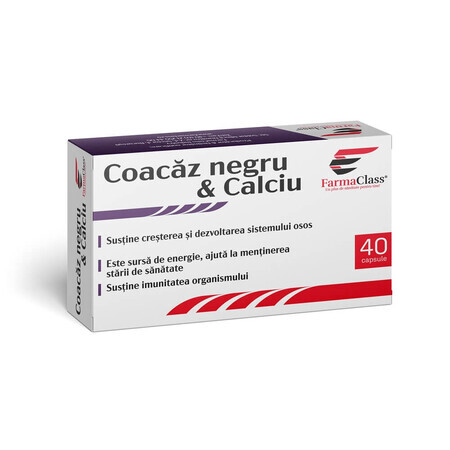 Coacaz Noir & Calcium, 40 gélules, FarmaClass