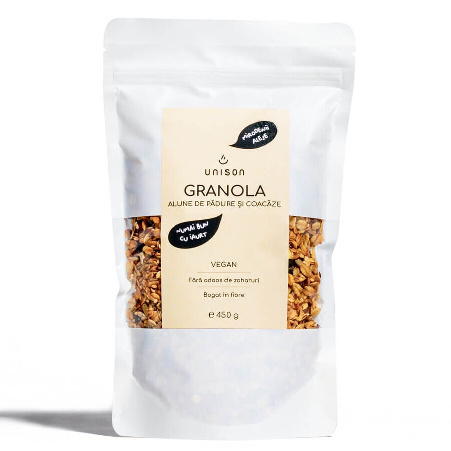 Granola aux noisettes et au cassis, 450 g, Unison