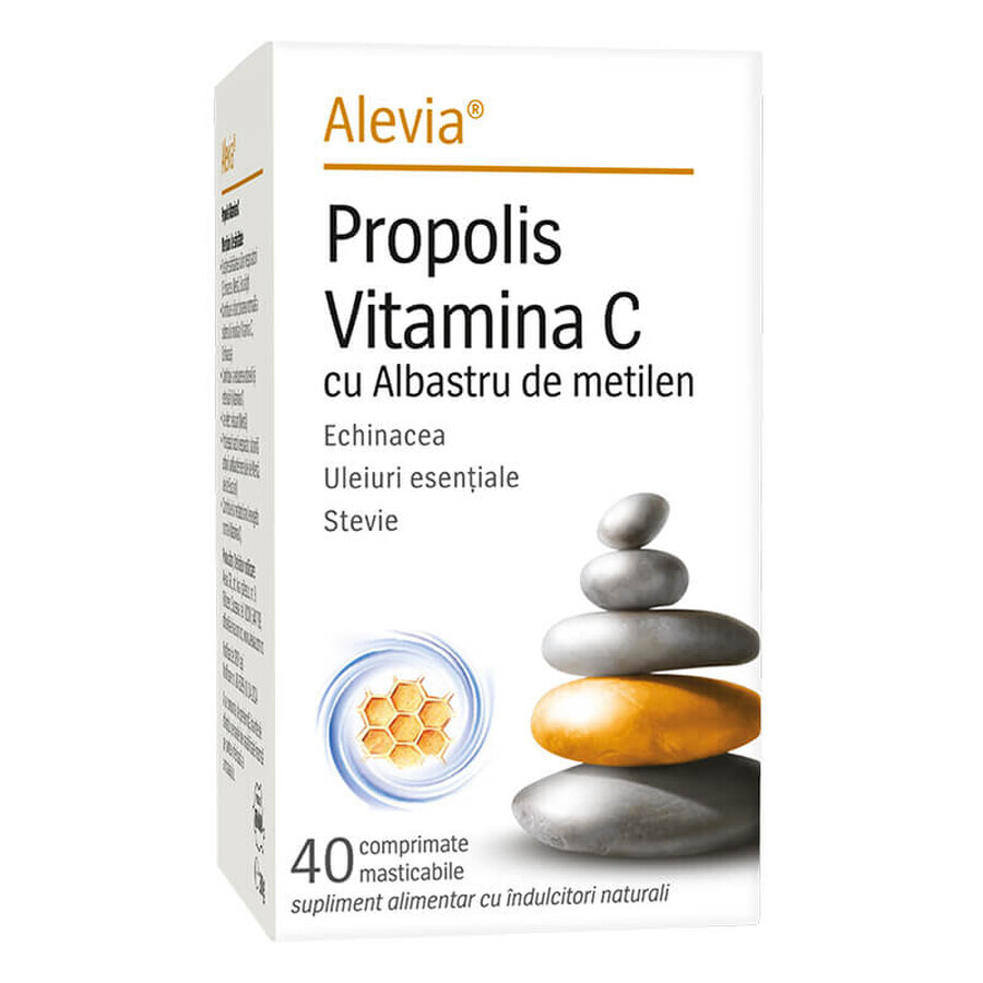 Propolis vitamin C with methylene blue, 40 chewable tablets, Alevia