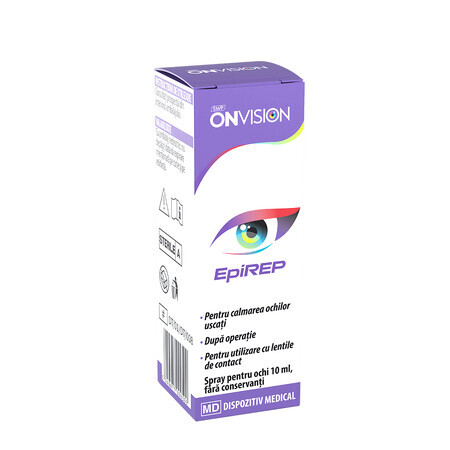 Onvision Epirep Spray apaisant pour les yeux, 10 ml, Sun Wave Pharma