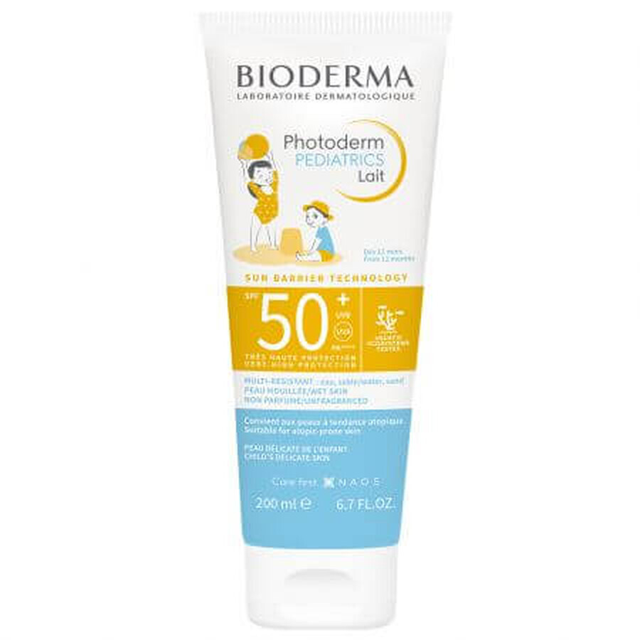 Zonbeschermingsmelk voor kinderen Photoderm Pediatrics, SPF 50+, 200 ml, Bioderma