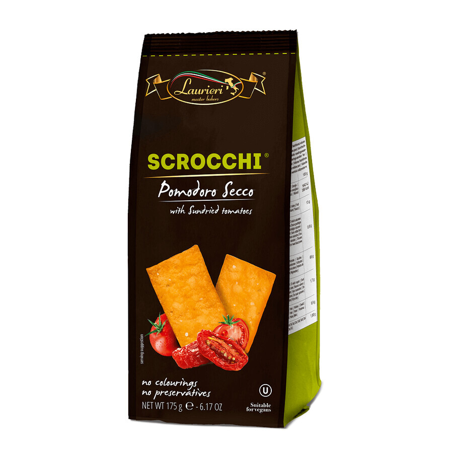 Scrocchi Sundried Tomato Crackers, 175 g, Laurieri