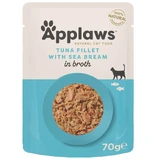 Katzennassfutter mit Thunfischfilet und Seebrasse, 70 g, Applaws