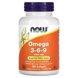 Omega 3-6-9, 1000 mg, 100 Weichkapseln, Now Foods