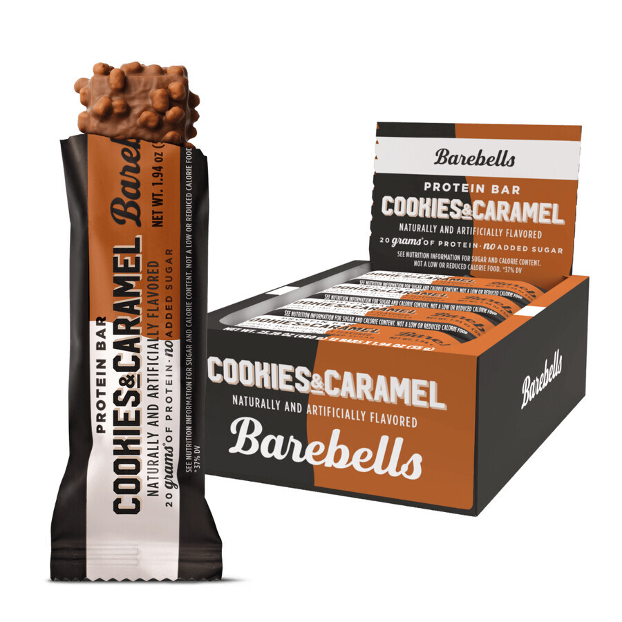 Barebells Bars Protein Bars with Biscuit and Caramel Flavor, 55g