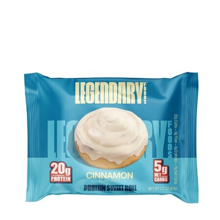 Legendary Foods Protein Sweet Roll, Panecillo proteico con sabor a canela, 63 G