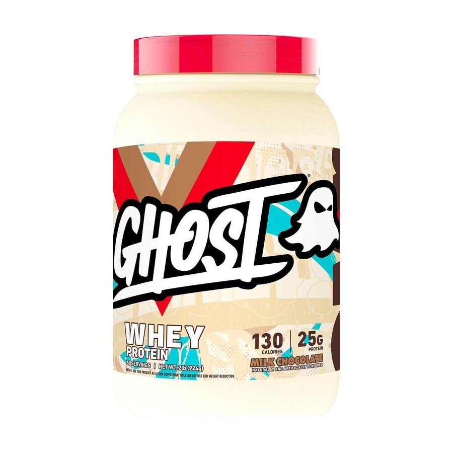 Ghost Whey Protein, protéines de lactosérum aromatisées au chocolat avec du lait, 924 g