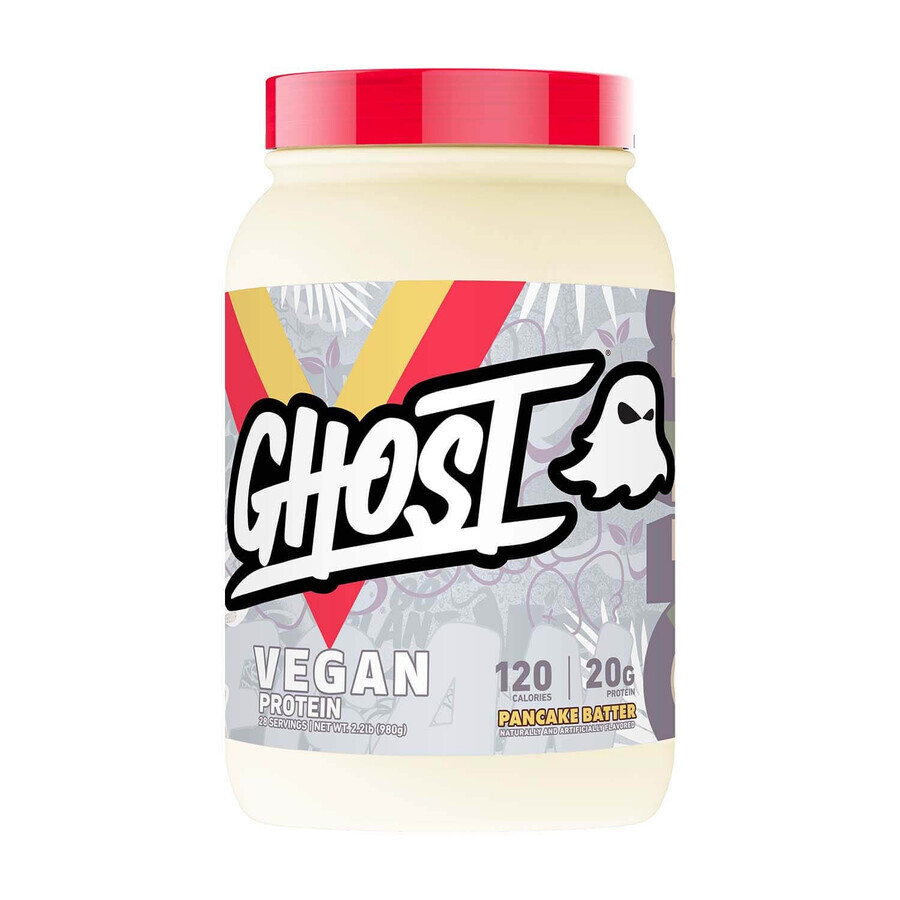 Ghost Vegan Protein, Proteína vegetal con sabor a masa para tortitas, 910 G