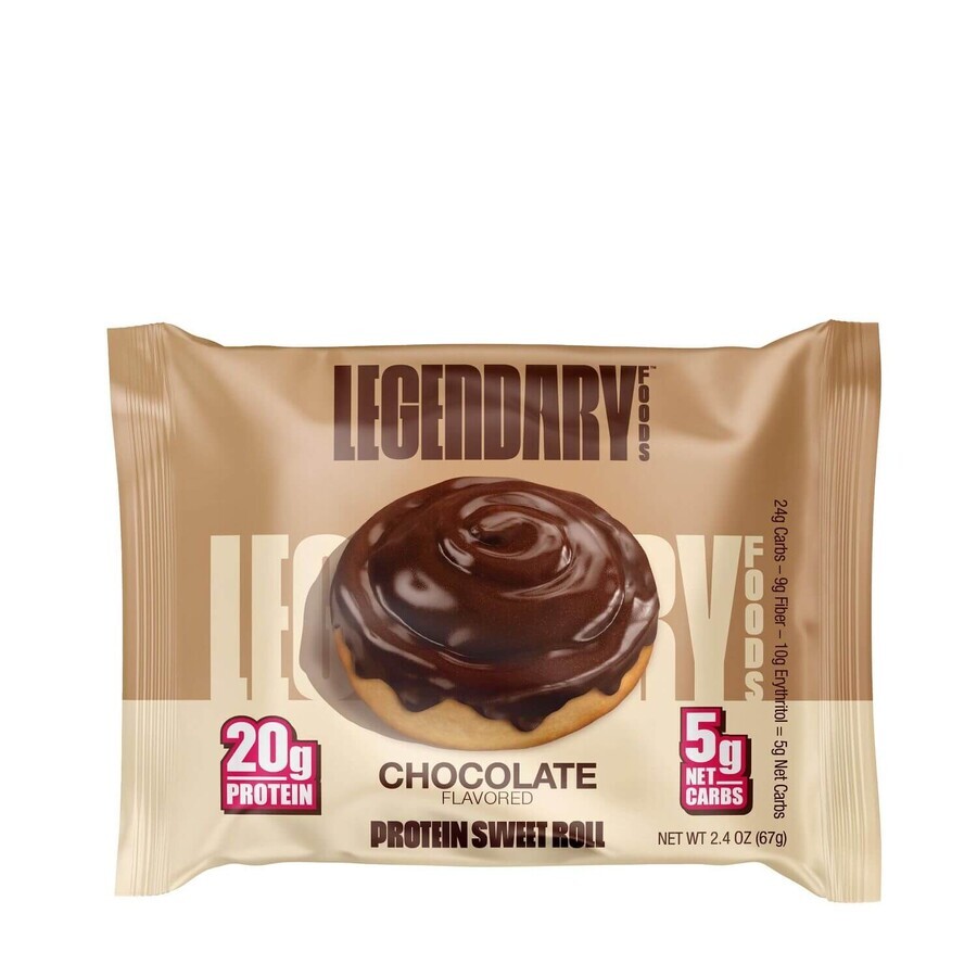 Legendary Foods Protein Sweet Roll, Rollo de proteína con sabor a chocolate, 67 G