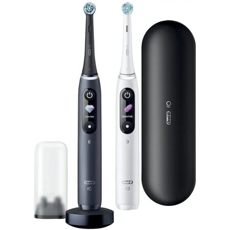 Oral B EK Duo iO iO Series 8 Black&White + porte-brosse à dents + sac de voyage