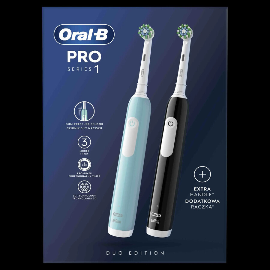 Oral-B EK Duo Pro Series 1 Noir et Bleu Caraïbes