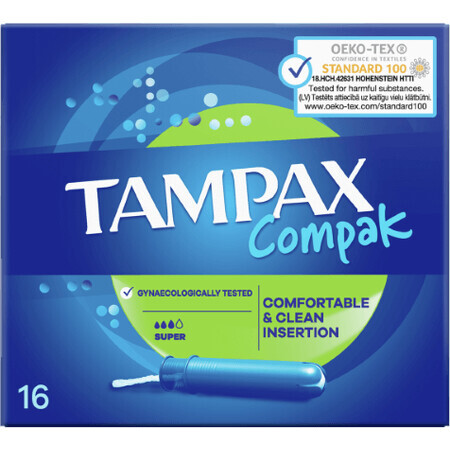 Tampax Compak Super avec applicateur 16 pcs