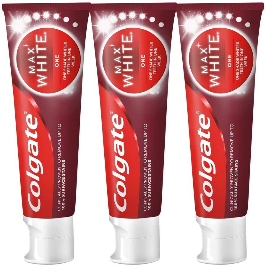 Colgate Max White One Sensational Mint Toothpaste 3 x 75 ml