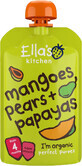 Ella&#39;s Kitchen Mangue, poire et papaye bio 120 g