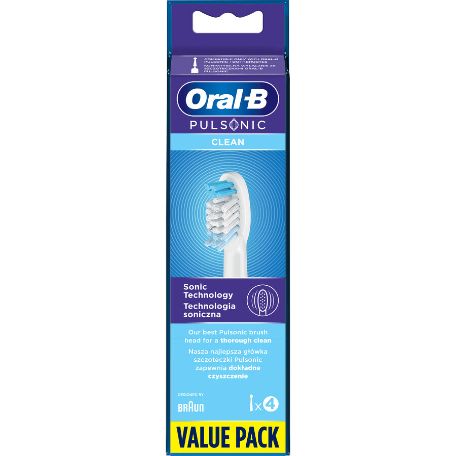 Oral-B Pulsonic Clean capete de schimb pentru periuța de dinți sonică 4 buc