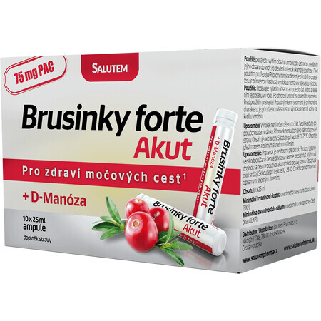 Salutem Cranberry forte Akut 1500 mg + D-Mannose 2000 mg 10 ampoules