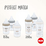 Bouteille Nuk Perfect Match avec contrôle de la température, grise 260 ml