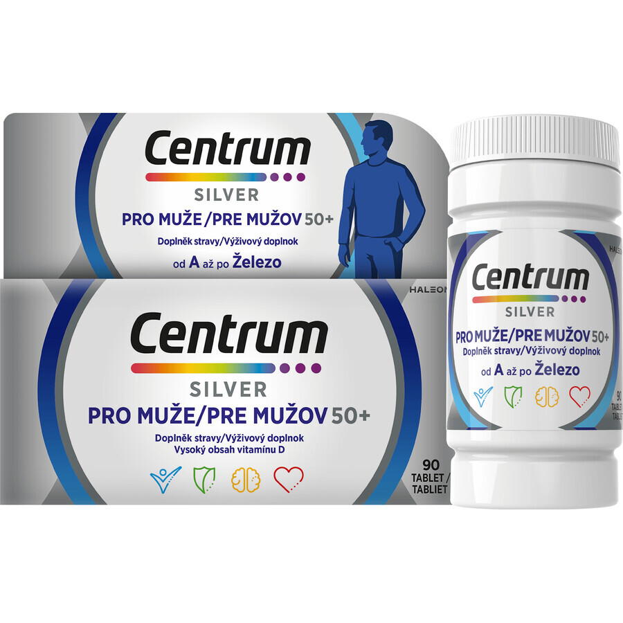 Centrum multivitamines pour hommes 50+, 90 comprimés