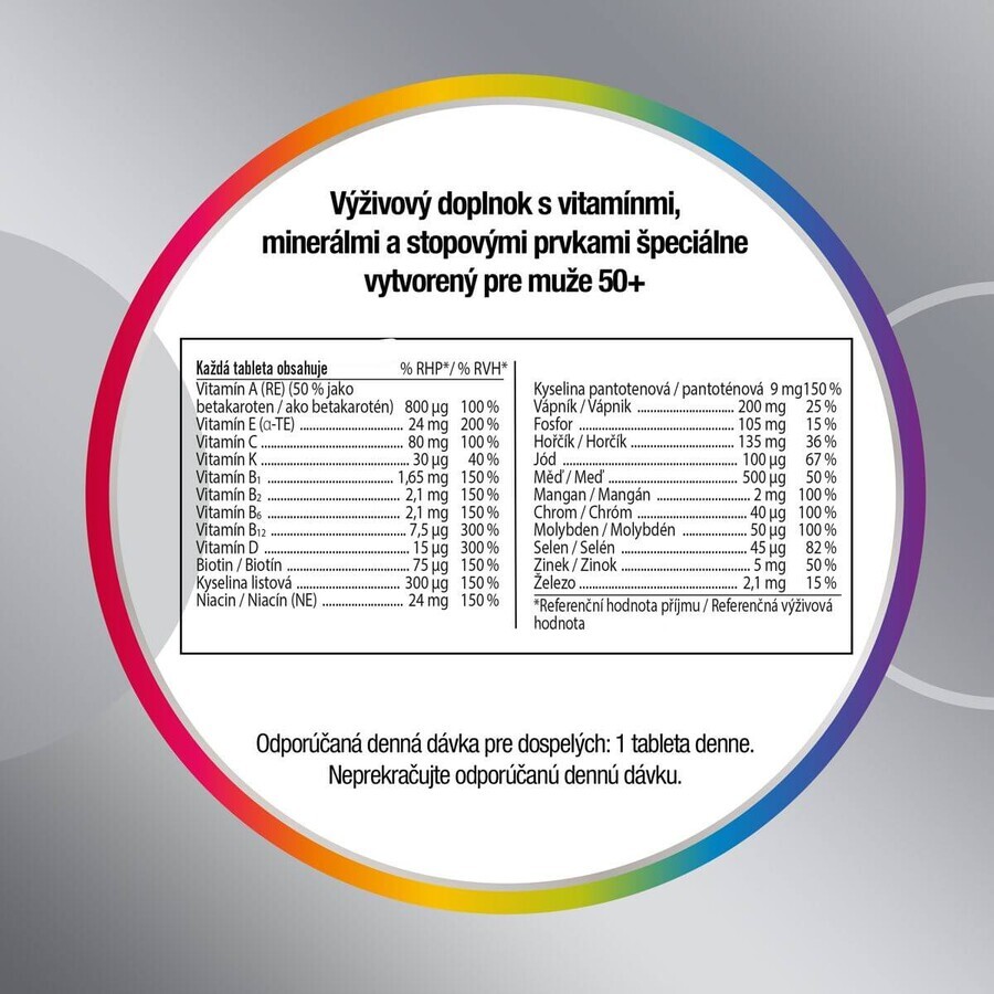 Centrum multivitamines pour hommes 50+, 90 comprimés