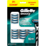 Gillette Mach3 têtes de remplacement 16 pcs