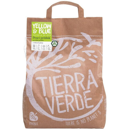 Tierra Verde Lessive pour linge blanc et couches lavables, sac en papier 5 kg