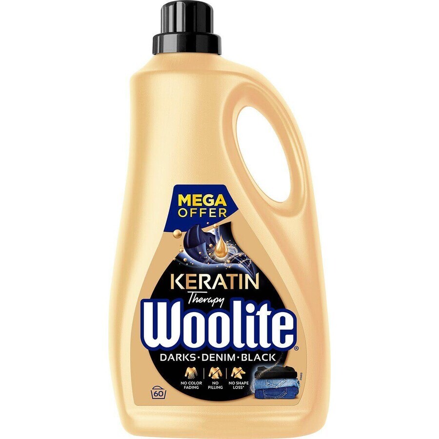 Woolite Keratin Keratin Darks/Denim/Black gel de lavage 60 lavages 3.6 l