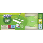 Kit de démarrage Swiffer avec 1 manche, 8 lingettes sèches et 3 chiffons de nettoyage