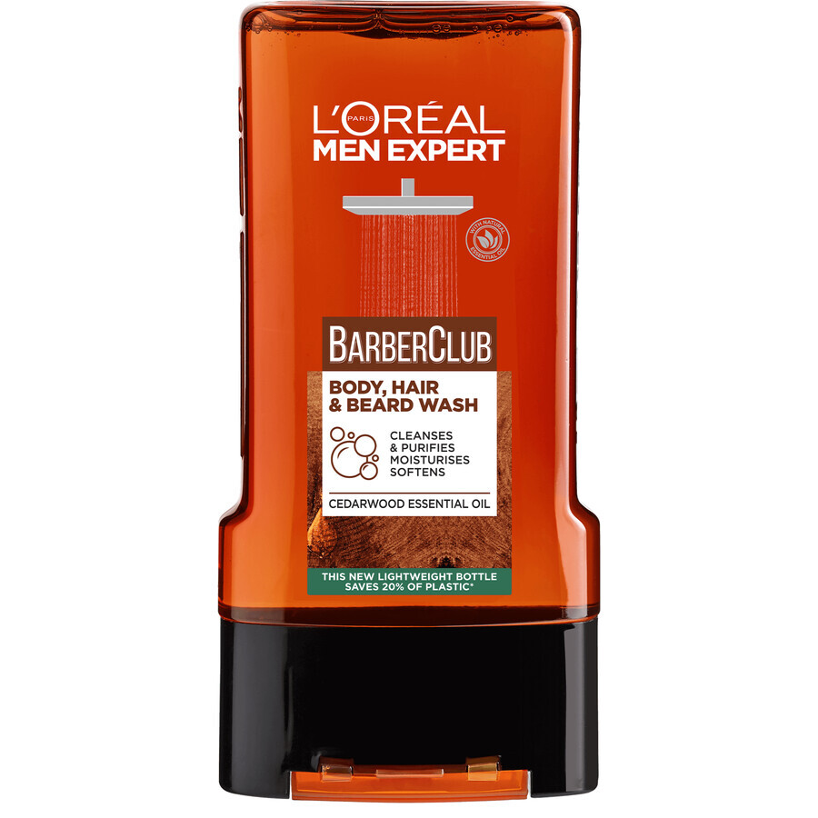 L'Oréal Paris Men Expert Barber Club Gel de duș pentru corp, păr, barbă și barbă, 300 ml