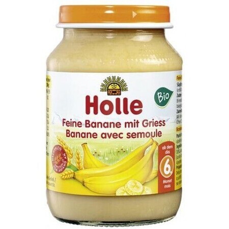 Holle gustare organică pentru copii Banane moi cu semolă 190 g