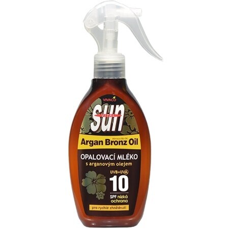 Vivaco Loțiune de protecție solară cu ulei de argan SPF10 200 ml