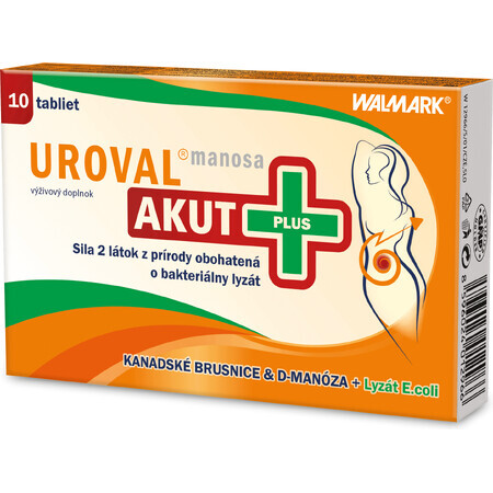 Walmark UROVAL mannose AKUT PLUS 10 comprimés