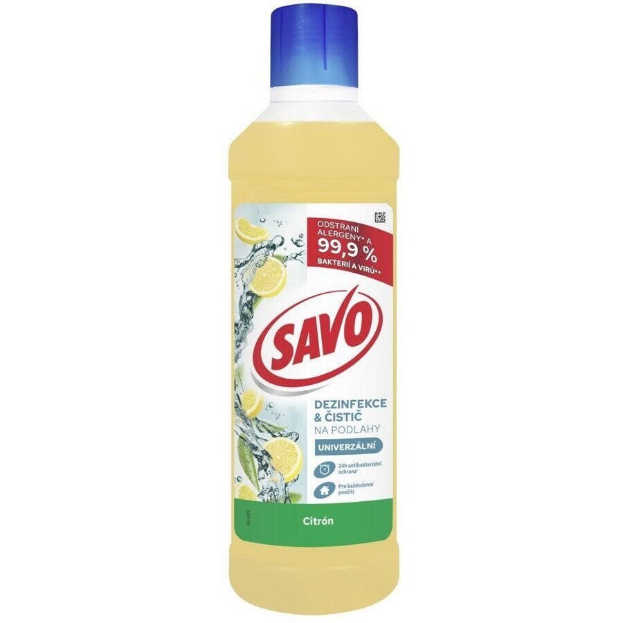 Désinfectant et nettoyant pour sols Savo Lemon 1 litre