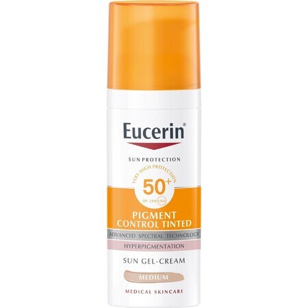 Eucerin PIGMENT CONTROL Emulsion bronzante dépigmentante pour le visage PIGMENT CONTROL (moyennement foncé) SPF 50+ 50 ml