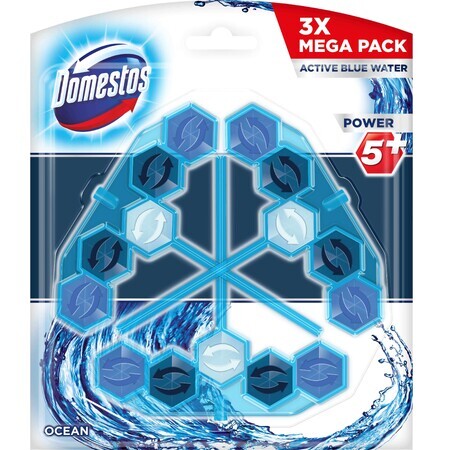 Domestos Power 5+ Blue Water Ocean 3 x 53 g