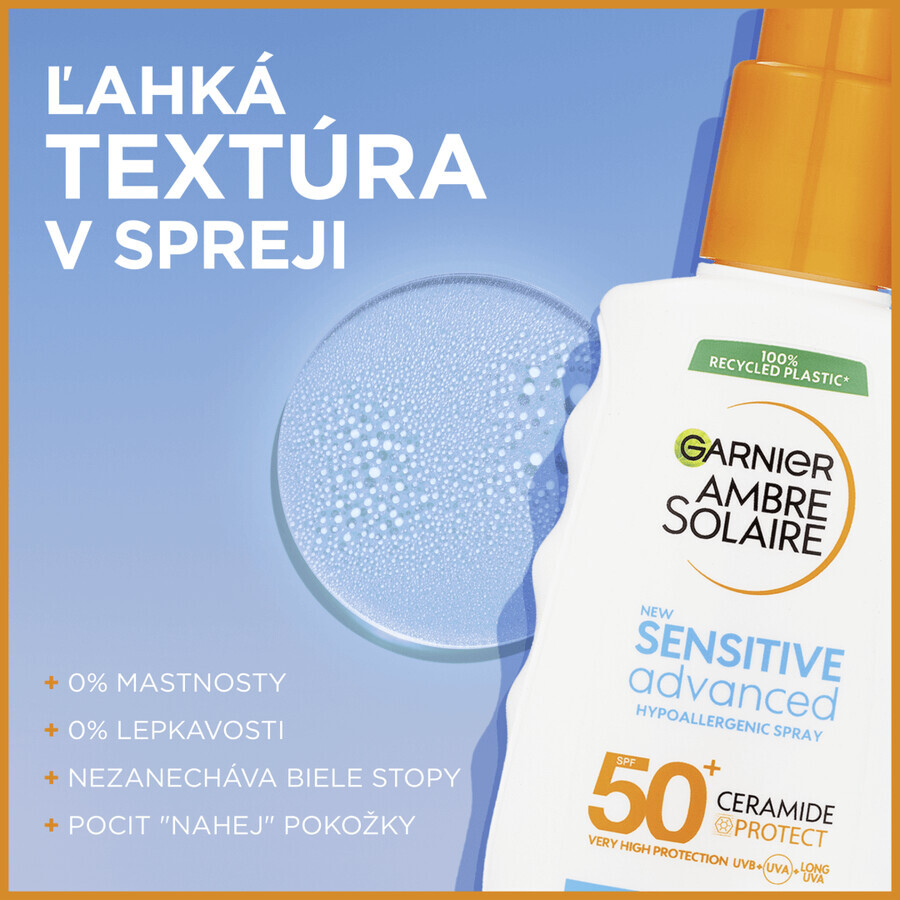 Garnier Ambre Solaire Solaire Sensitive Advanced Lightly Sensitive Skin SPF 50+, 150 ml